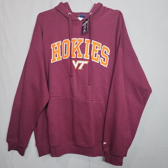 NWT OBV Virginia Tech Hokies Hoodie Men VT Hooded Sweatshirt Size 2XL - Picture 2 of 6